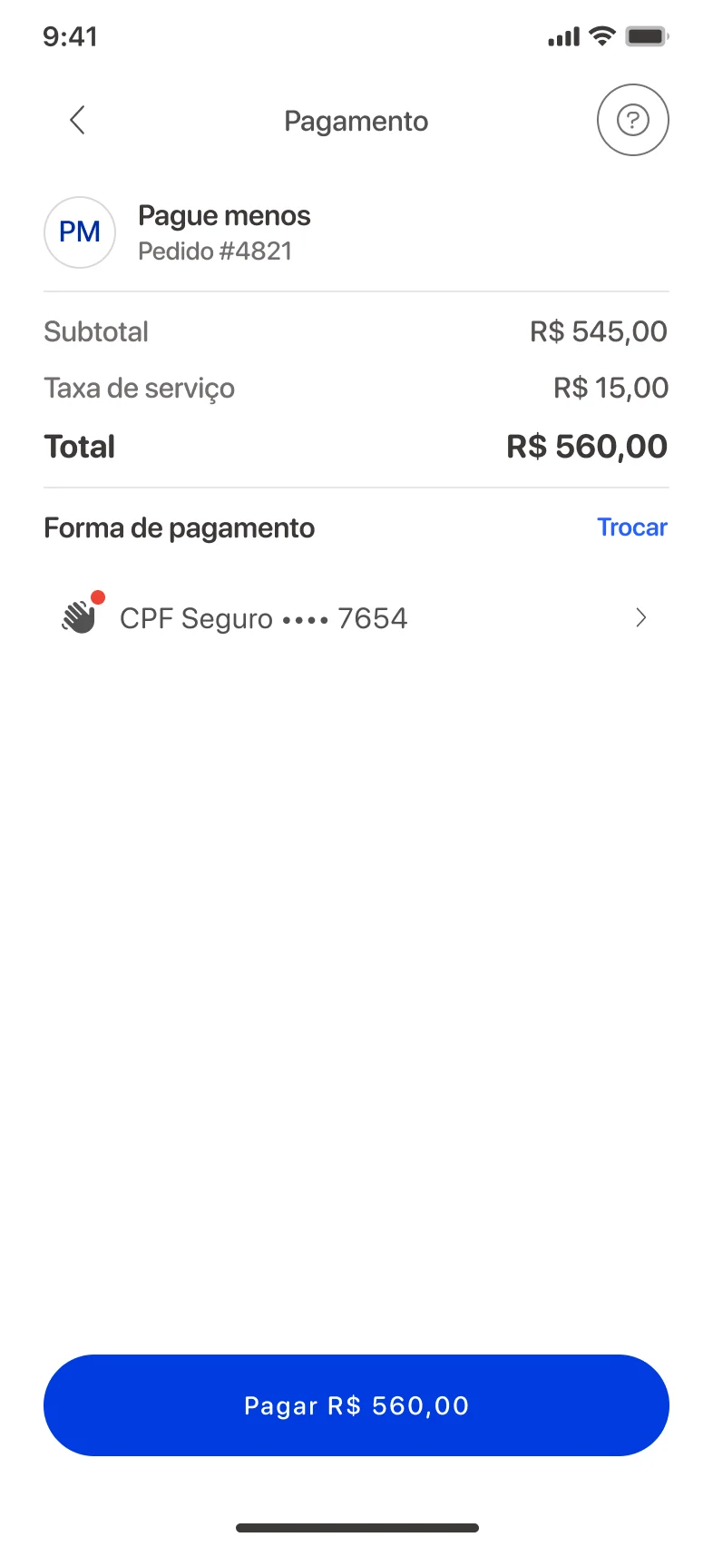 Checkout · resumo do pedido