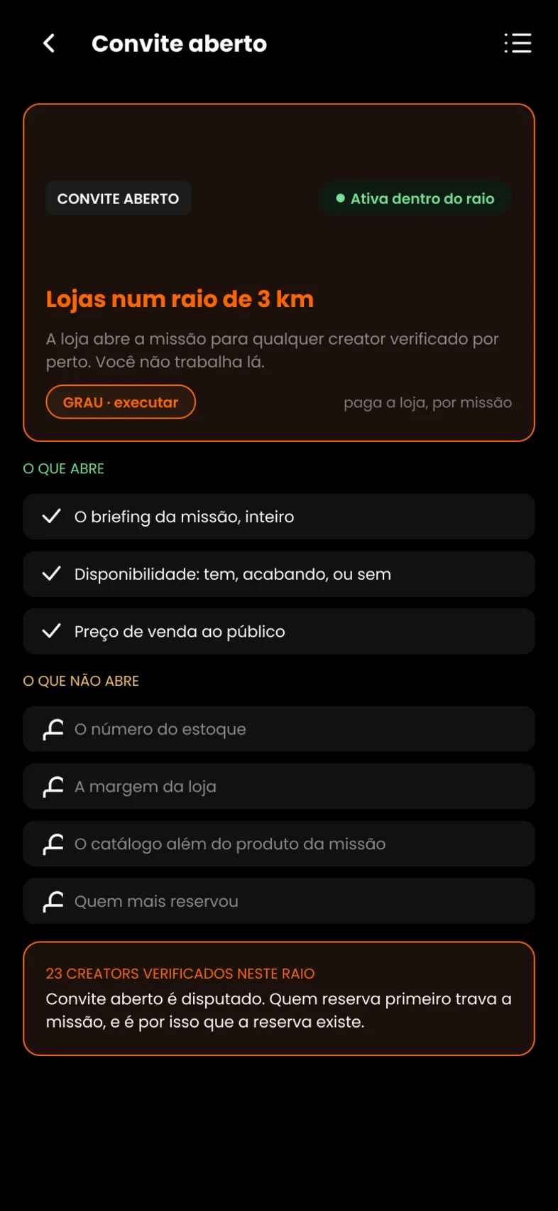 Convite aberto